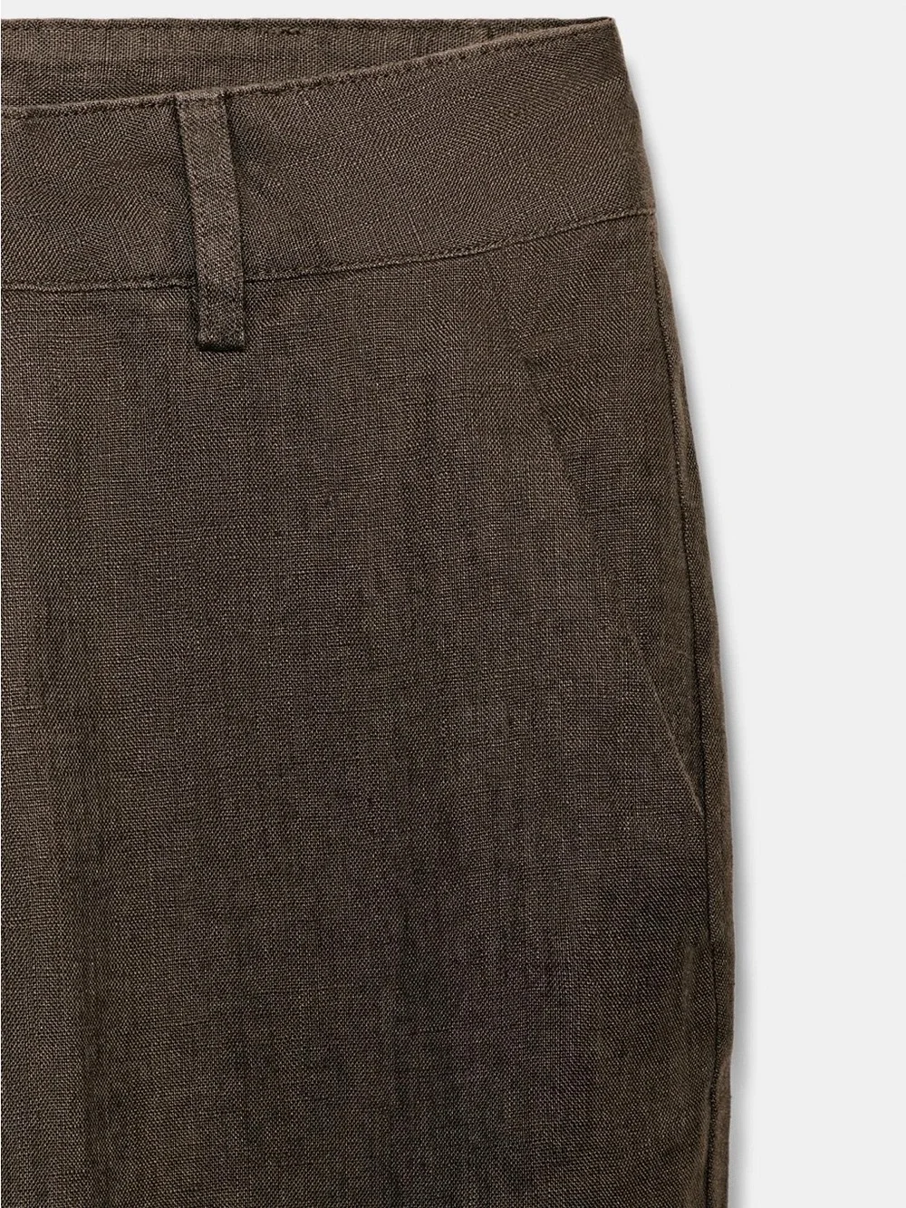 ZARA ZW COLLECTION 100% LINEN FLARE PANTS